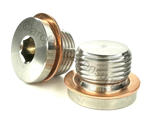 D16 O2 Sensor Plug Weld Bungs and Plugs - Stainless Steel 304 & Aluminum 6061