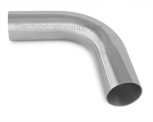 2.5" 90 Degree Aluminum mandrel bend elbow polished finish for turbo and intake plumbing fabrication